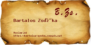 Bartalos Zsóka névjegykártya